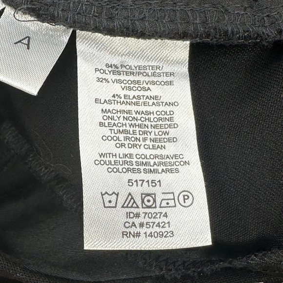 The Loft Women's Sz 12 Pant High Waist Straight Through Hip Black New With Tags - Picture 8 of 16